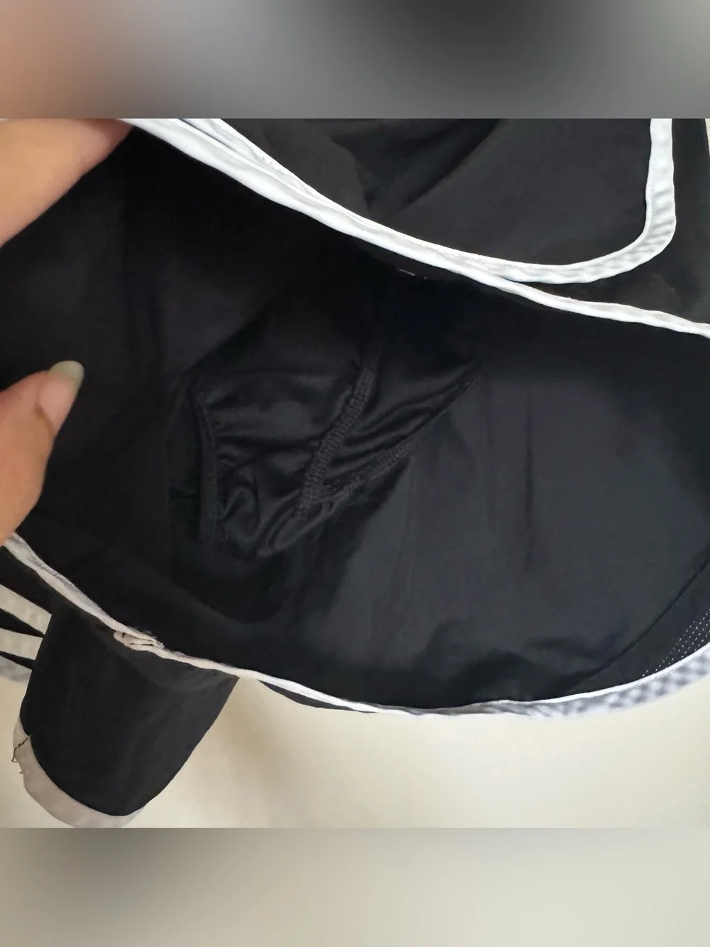 Nike Dri Fit Tempo Running Shorts Black White Lined Women's Size L